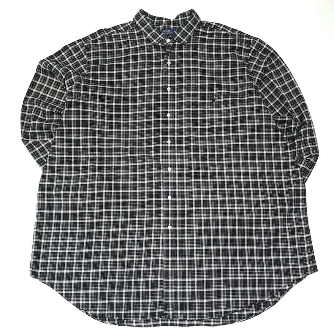 CL607 4XLT 폴로 00s 코튼 모던 타탄체크 블랙포니 블랙그레이 상품이미지1
