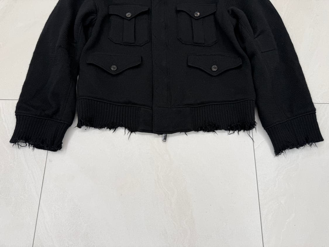 언더커버 17AW 데미지 니트 블루종 2 상품이미지4