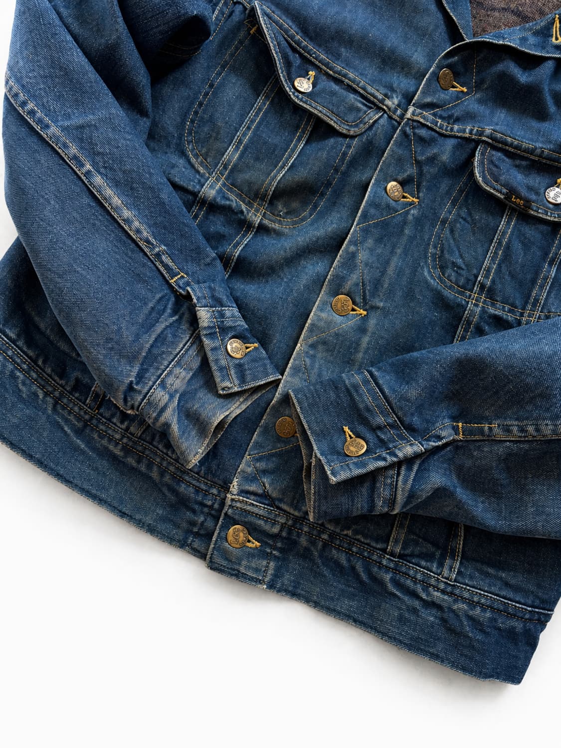 60s Lee 101LJ 블랭킷 데님 트러커 자켓 42L 상품이미지5