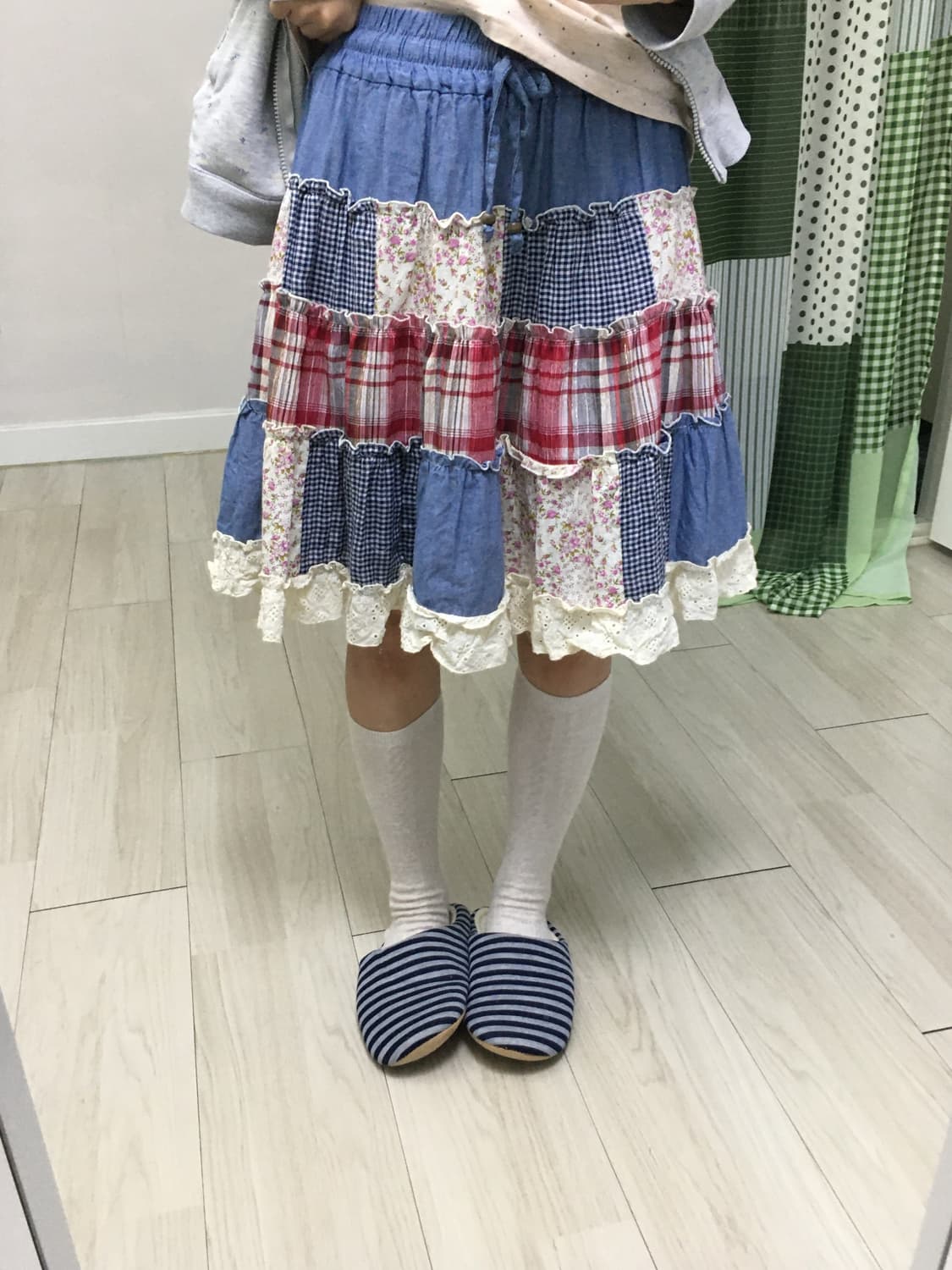 데님 패치 스커트 상품이미지9