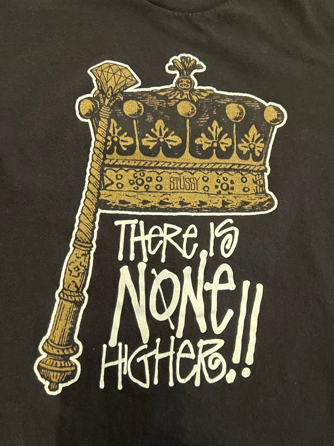 [L] 스투시 크라운 티셔츠 There Is None Higher 블랙 상품이미지6