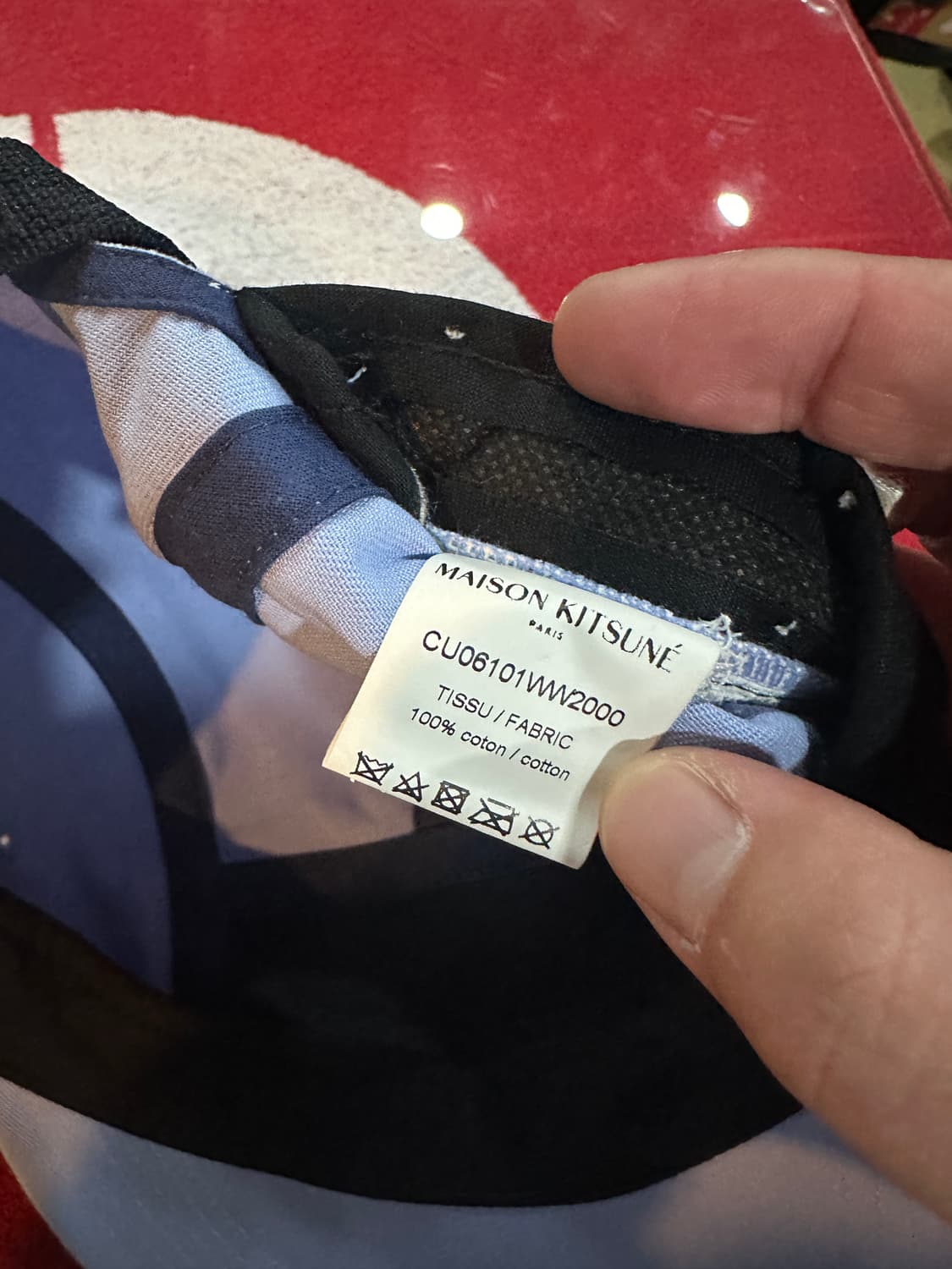 메종키츠네 캠프캡 블루 상품이미지7