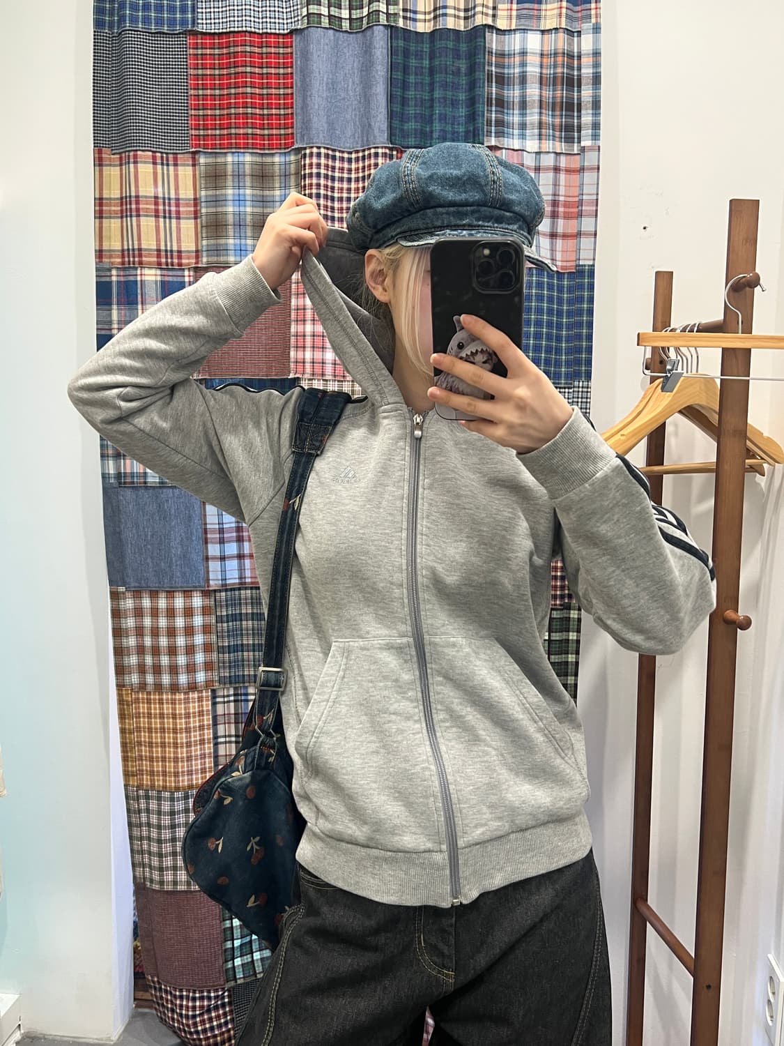 아디다스 그레이 블랙 후드집업 상품이미지6