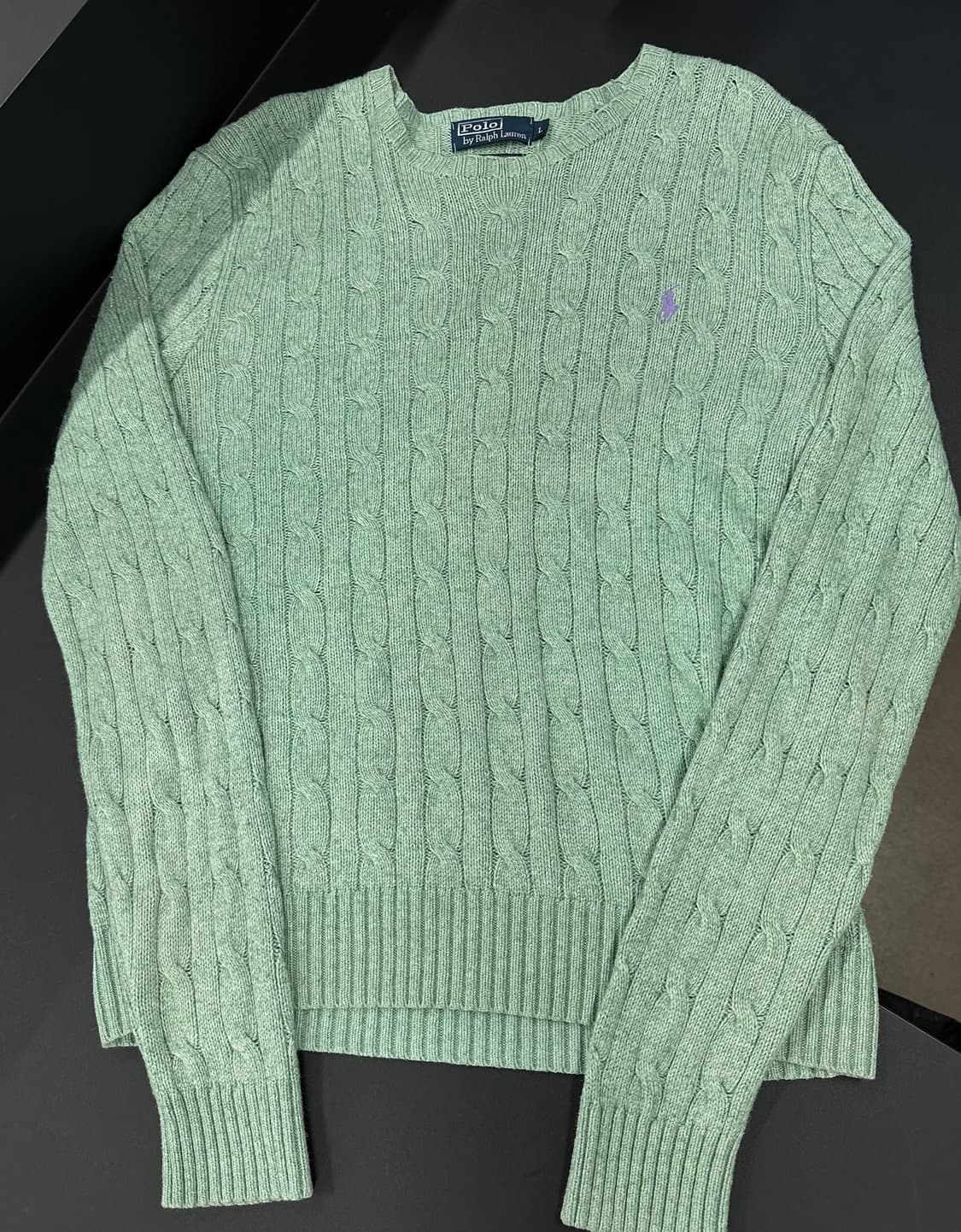 폴로 랄프로렌 민트 케이블 꽈배기 긴팔 니트 상품이미지4