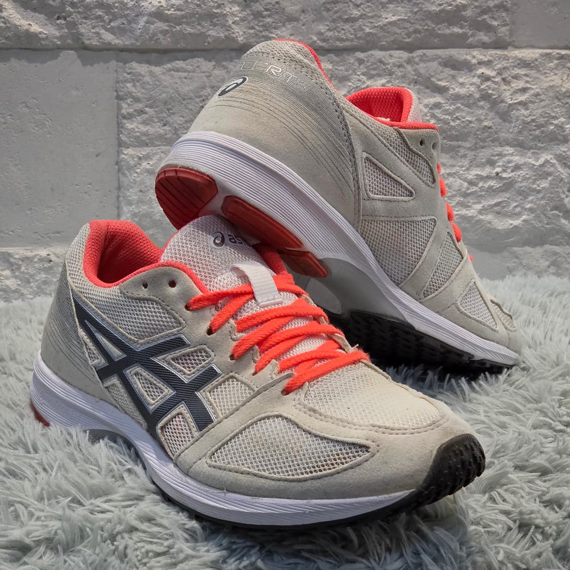 5q-13:아식스 라이트레이서 TJL519 화이트-코랄 (24.0cm) 상품이미지4