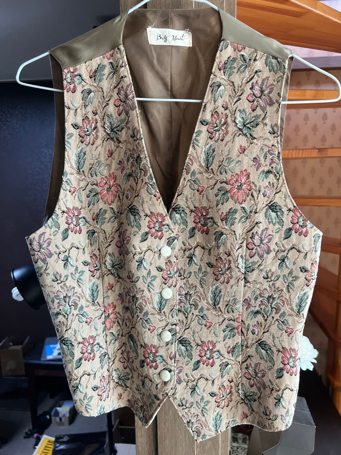 빈티지 플라워 베스트 조끼 상품이미지1