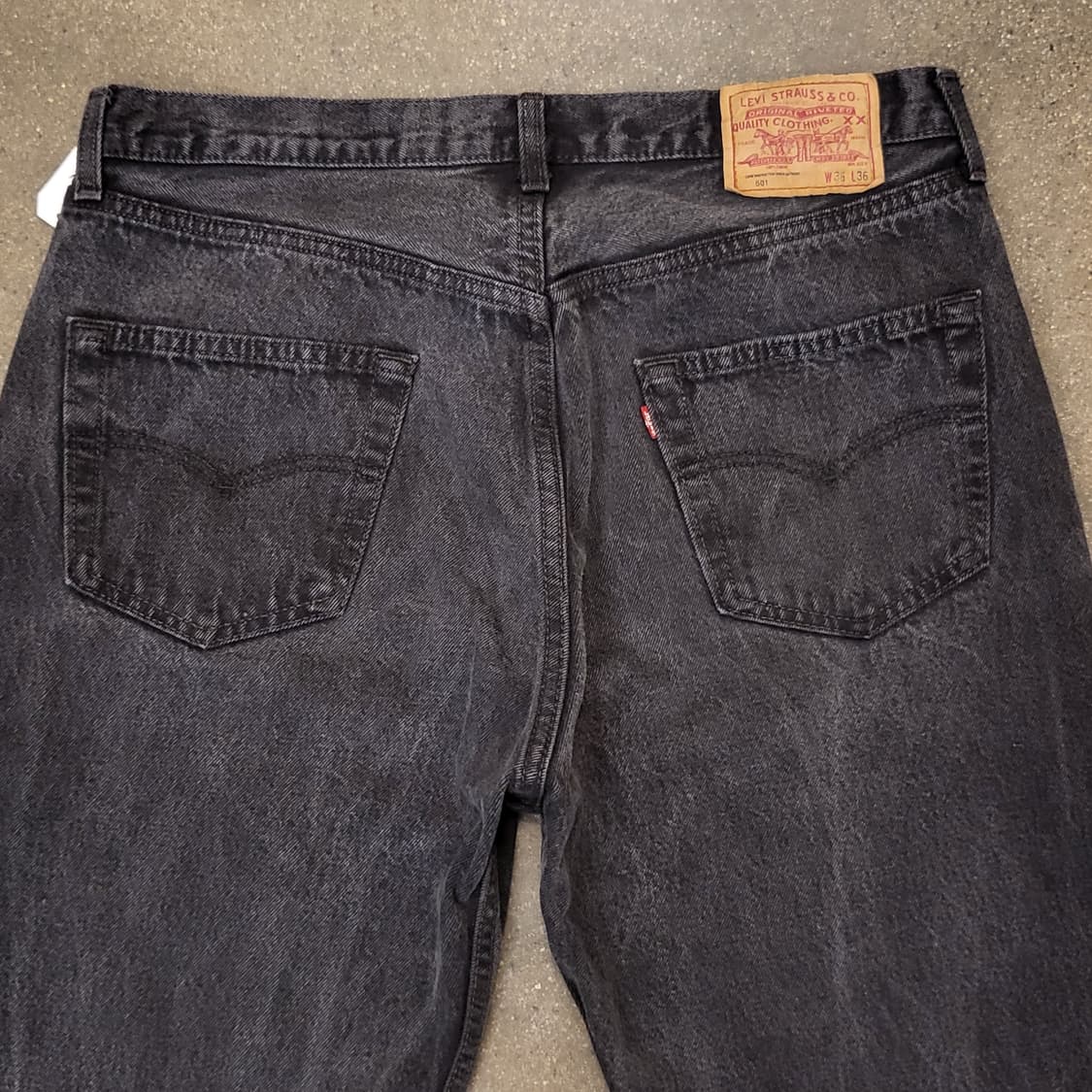 90s Made in USA 빈티지 리바이스501 블랙진 데님팬츠 청바지 상품이미지7