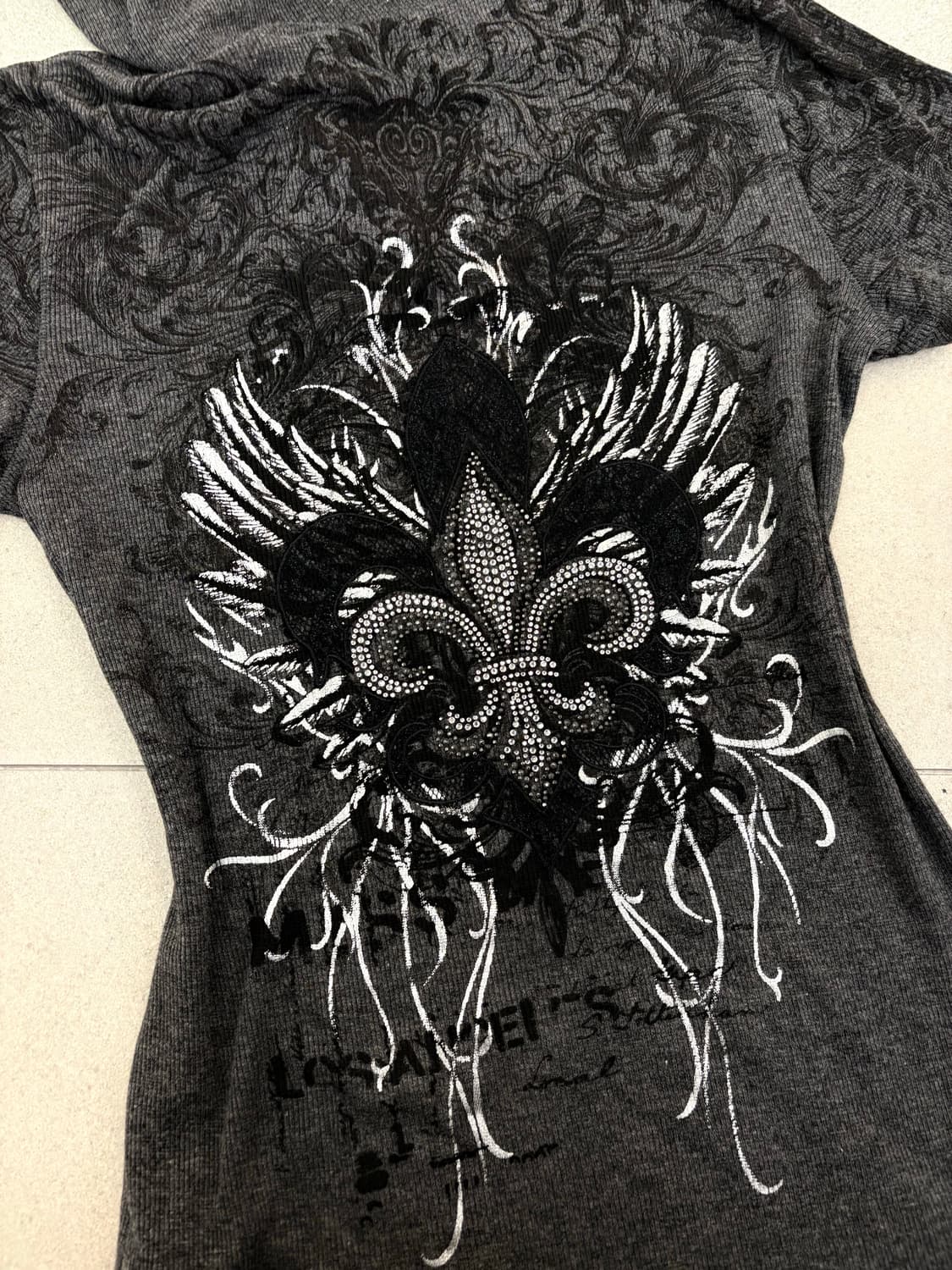 차콜 큐빅 프린팅 후디 상품이미지4