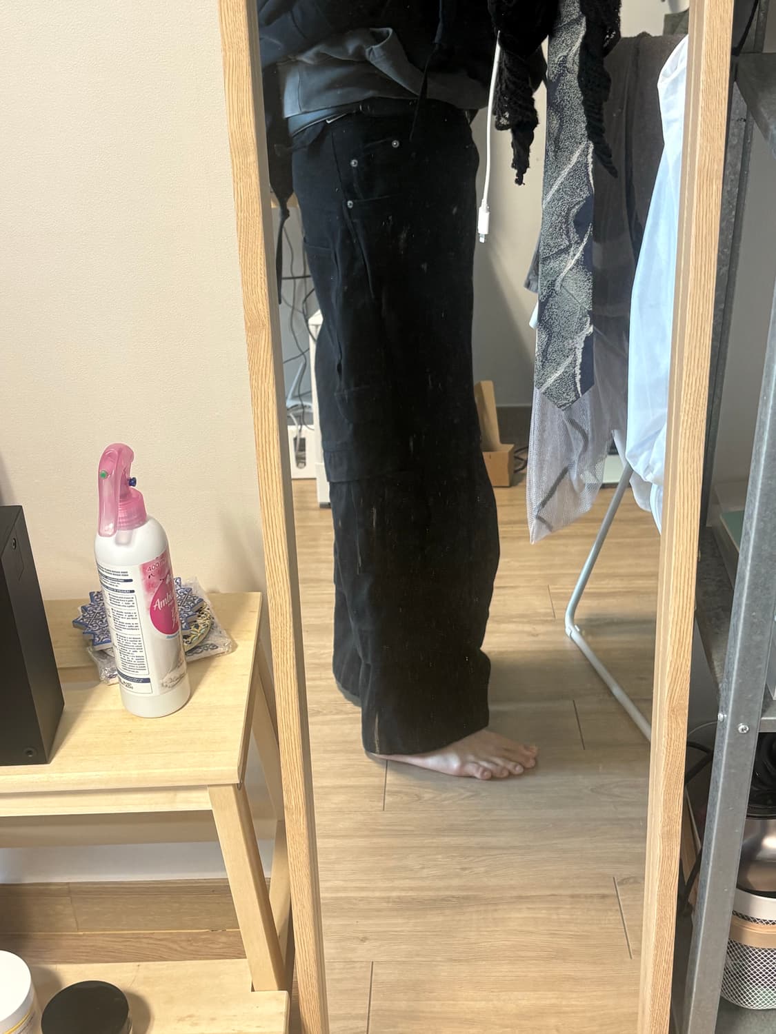 [2] 카미엔 배기팬츠 블랙 초판  크리스마스기념 할인 상품이미지5