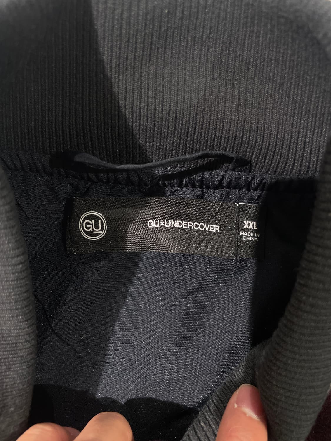 GU x 언더커버 버건디 코스믹 노이즈 바시티 자켓 상품이미지7