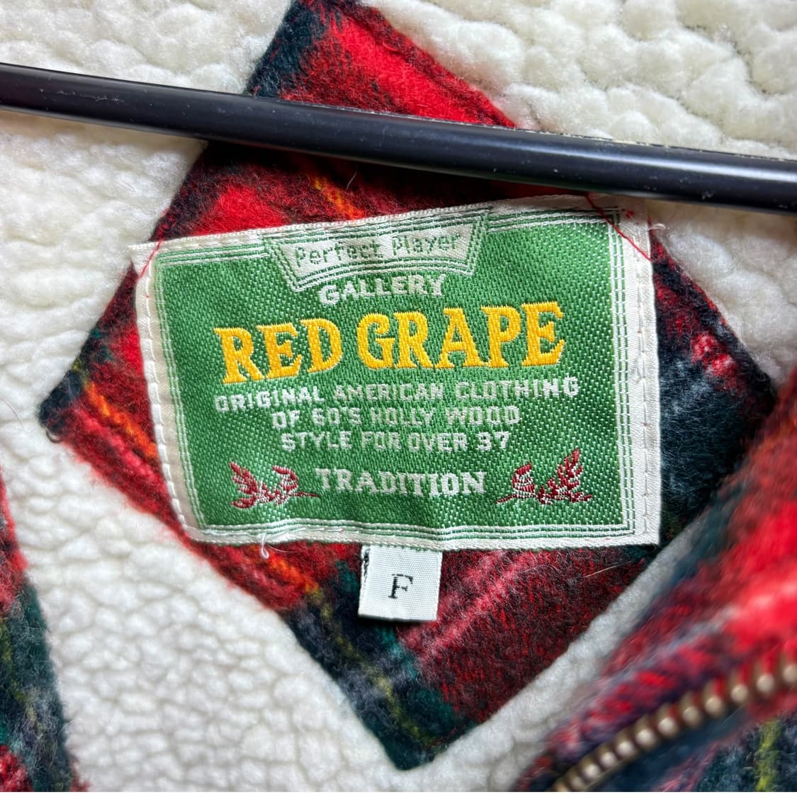 3729 레드 체크 퍼안감 후드 봄버자켓 상품이미지5