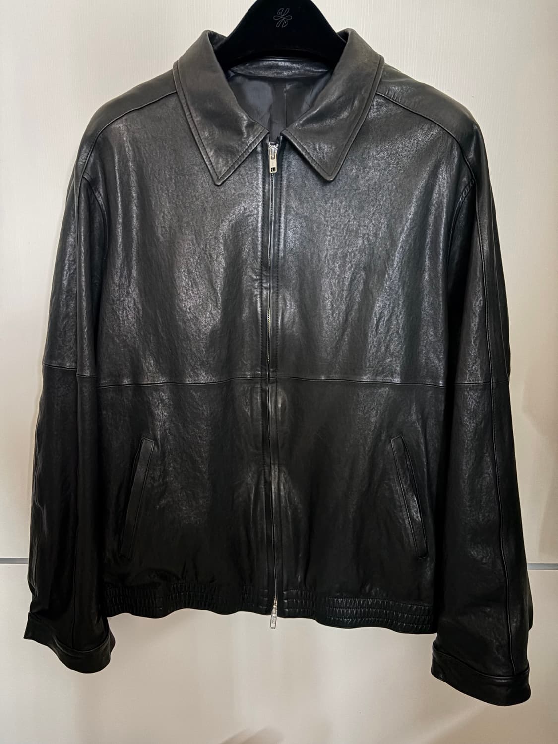 유스 Youth 워시드 레더 블루종 M 상품이미지2