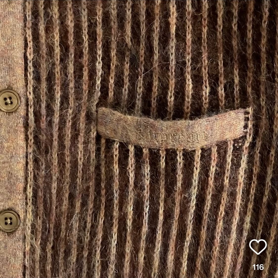 Supreme 2-Tone Mohair Cardigan Light Bro 상품이미지4