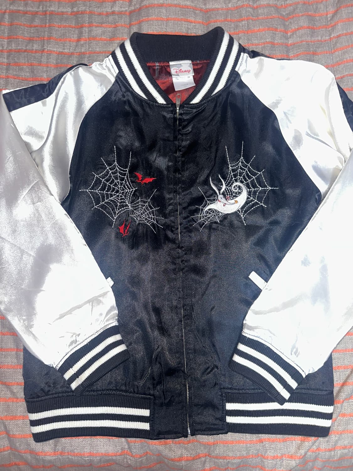 펑크 빈티지 스카쟌 후리스 자켓 점퍼 디즈니 팀버튼 크리스마스의 악몽 상품이미지1