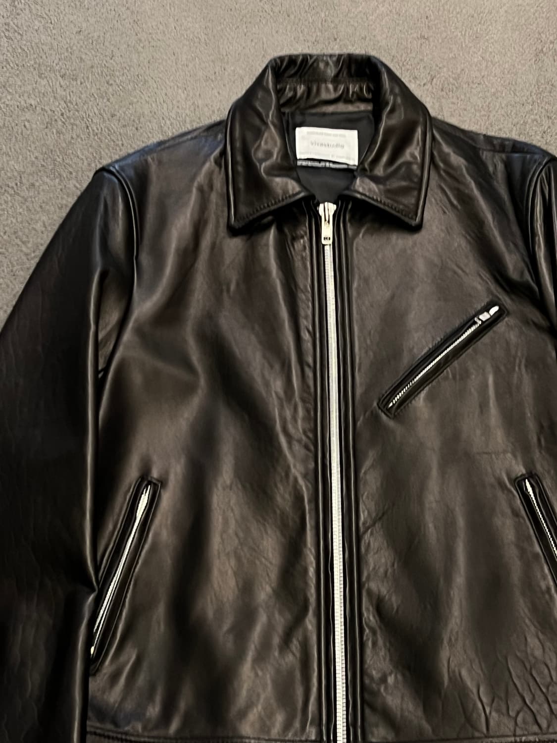 비바스튜디오 싱글 라이더 레더 자켓 처분  상품이미지2