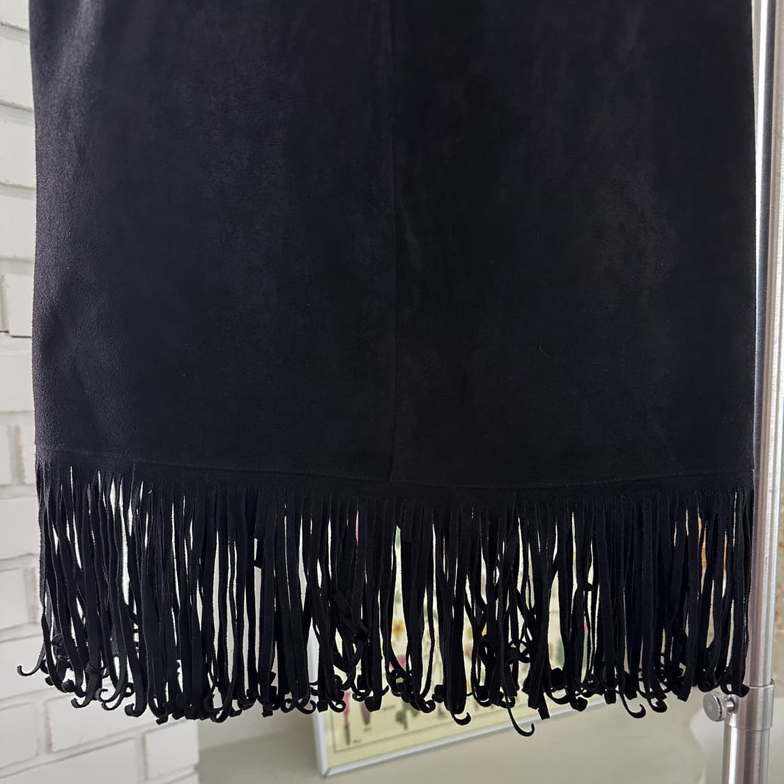 suede fringe mini skirt 상품이미지3
