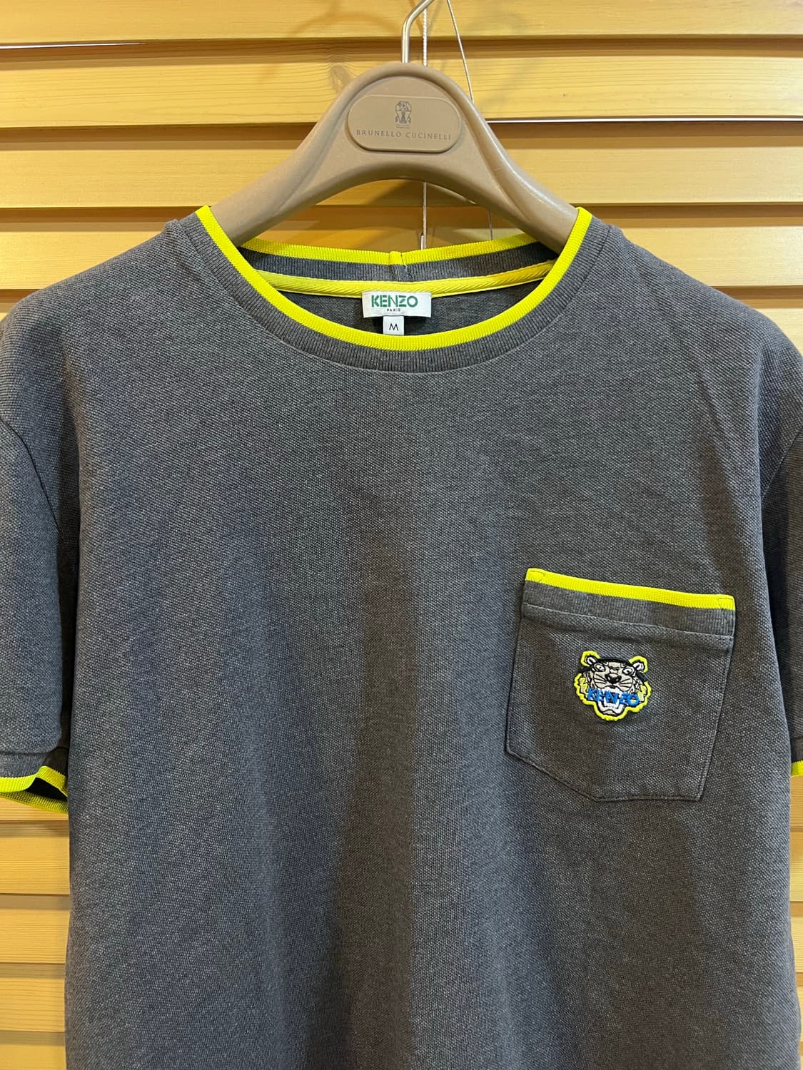 겐죠 KENZO 남성 차콜그레이 라운드티셔츠 PK티셔츠 상품이미지1