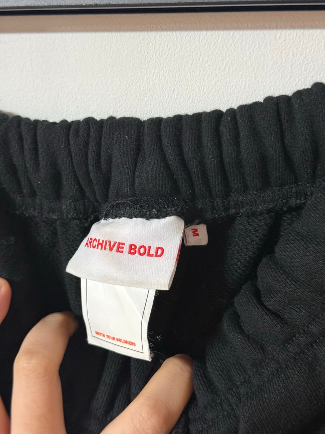 ARCHIVE BOLD 939 빅로고 스웻팬츠 블랙M 상품이미지5