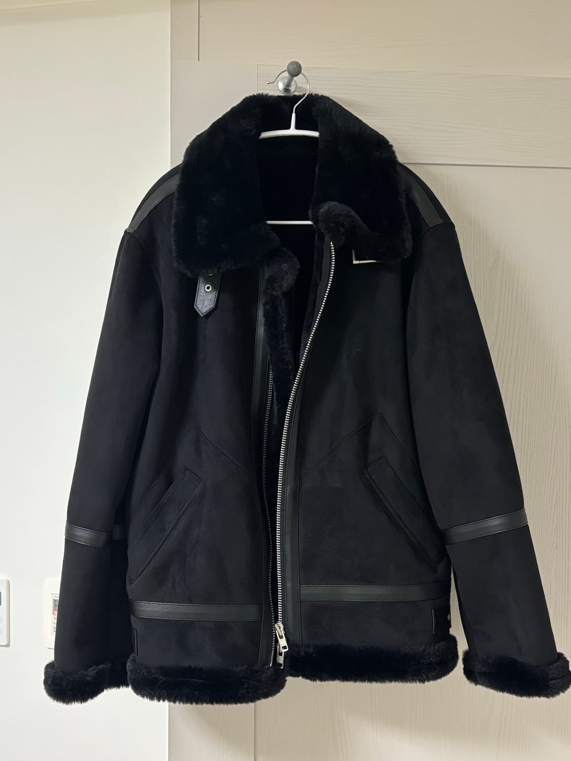 도프제이슨 스웨이드 무스탕 블랙M 상품이미지1