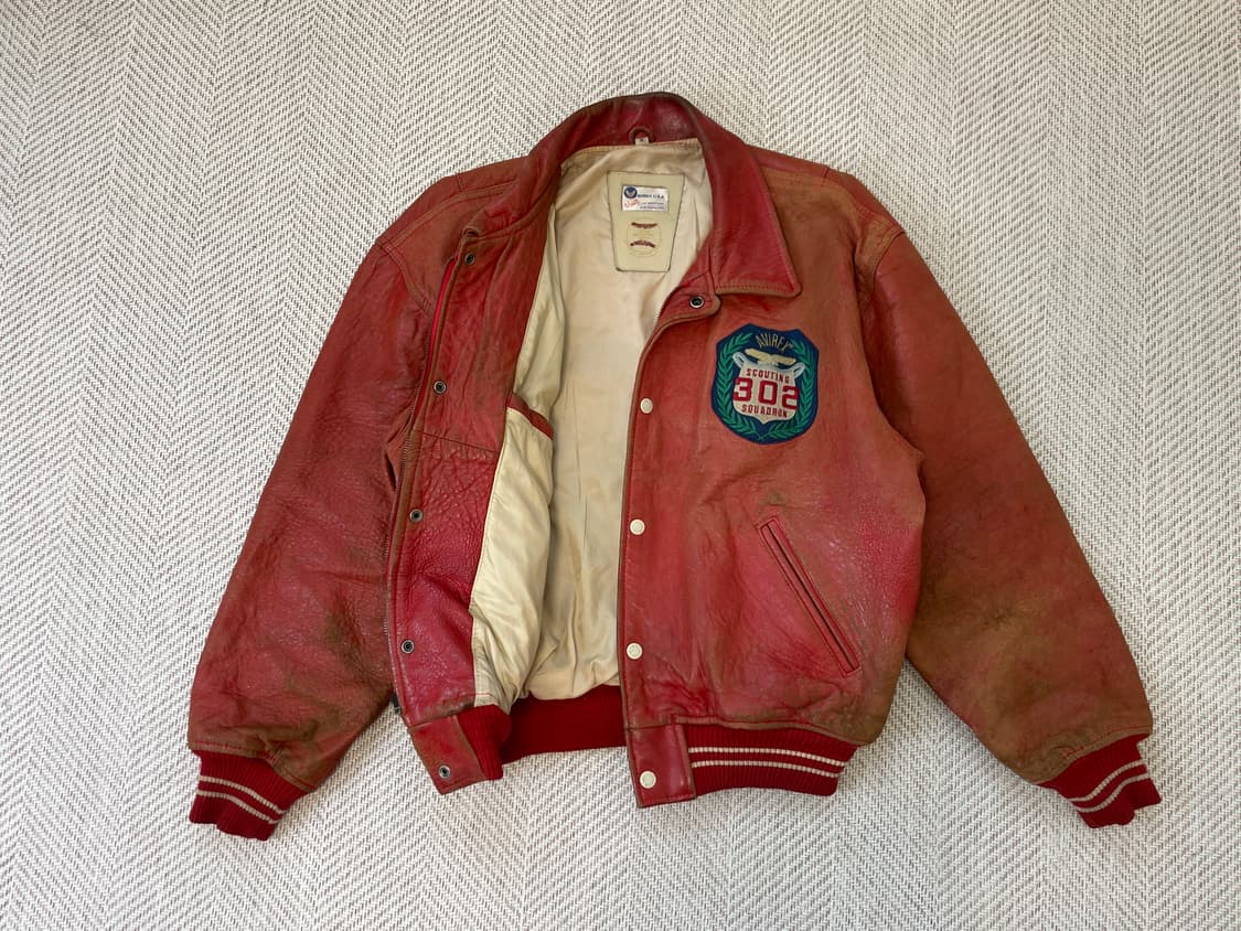 8~90s 아비렉스 usa  레더 바시티 자켓 J03914 상품이미지7