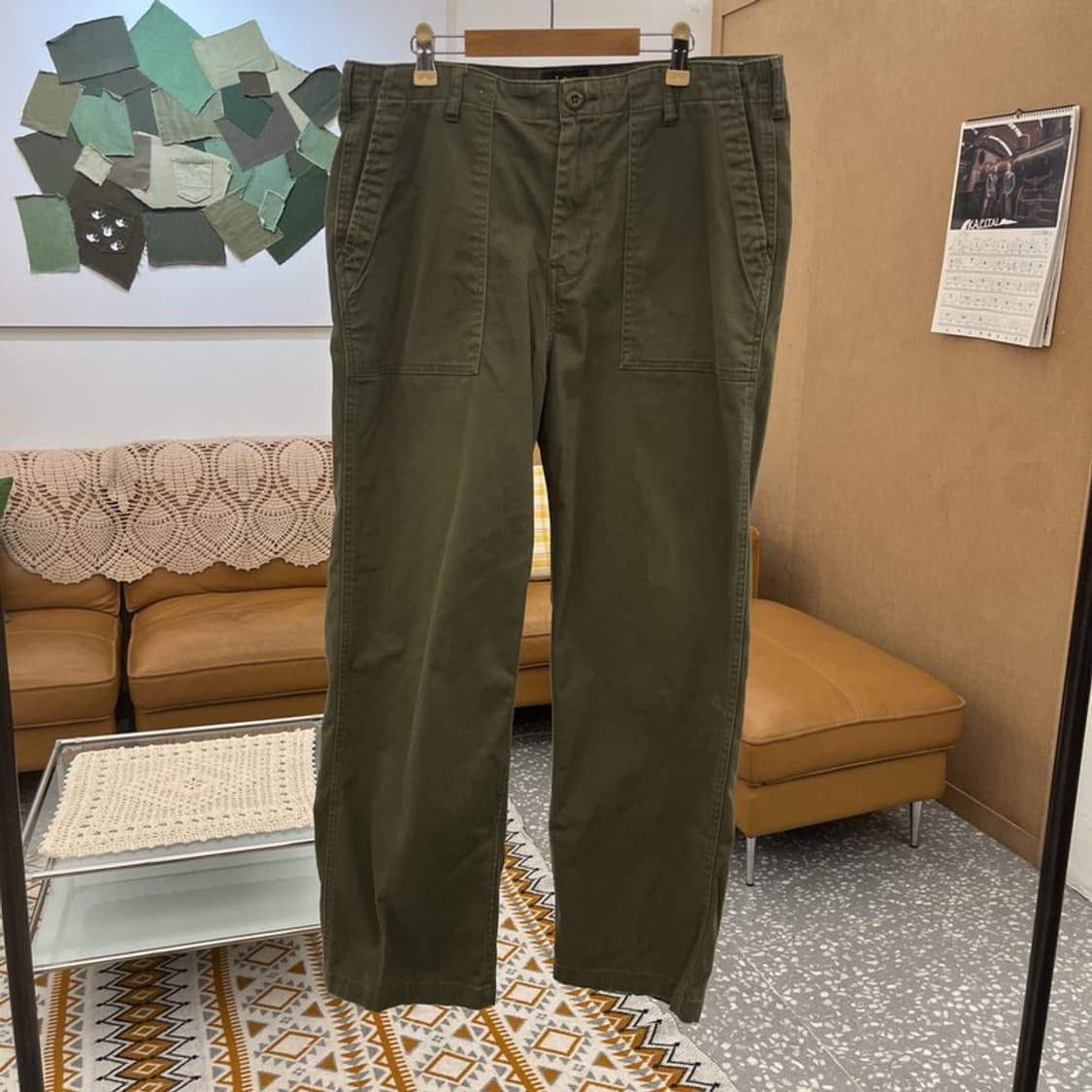 LEE 리 밀리터리 사파리 말차카키 코튼팬츠 면바지 XL C10564 상품이미지3