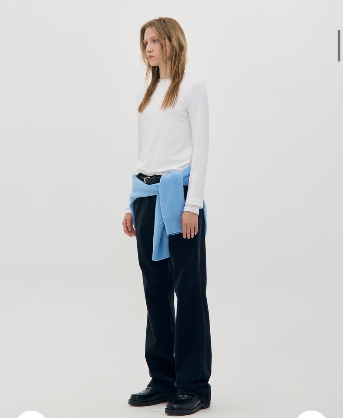 로우클래식 로클 코듀로이 부츠컷 팬츠 네이비 상품이미지3