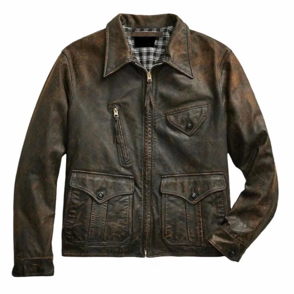 Rrl 더블알엘 구형 뉴스보이 레더 자켓  상품이미지2