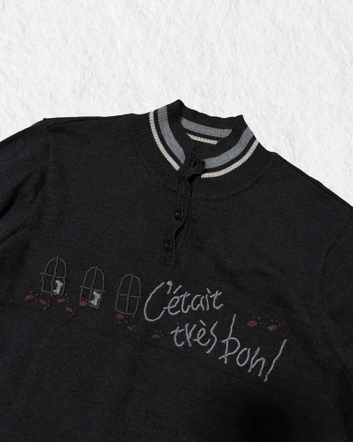 빈티지 자수포인트 니트 상품이미지2