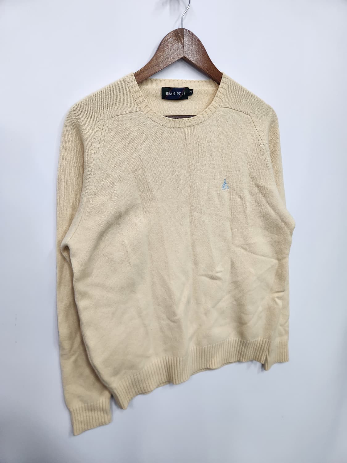 빈폴 로고 크림 니트 상품이미지4