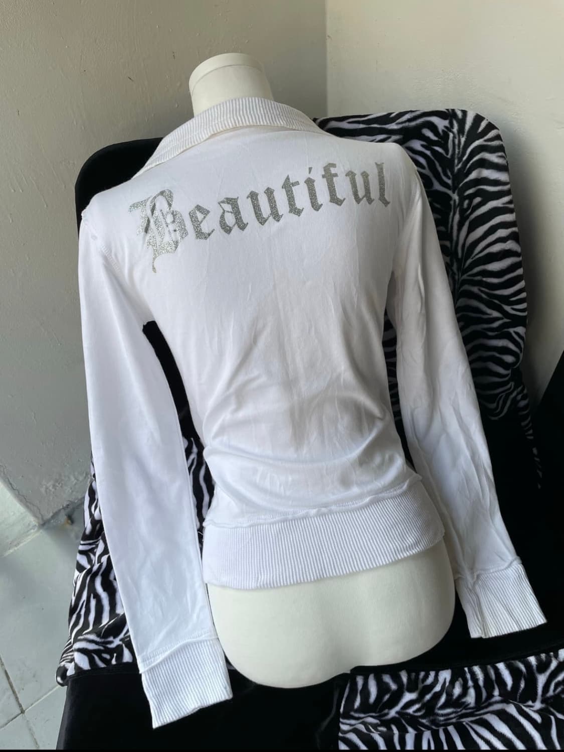 y2k 화이트 집업 상품이미지3