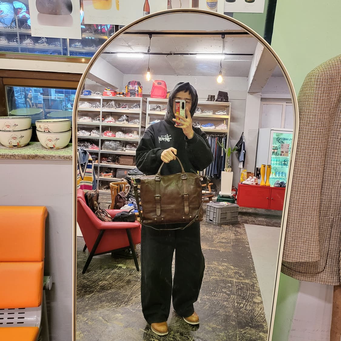 몽삭 레더 크로스백 상품이미지6