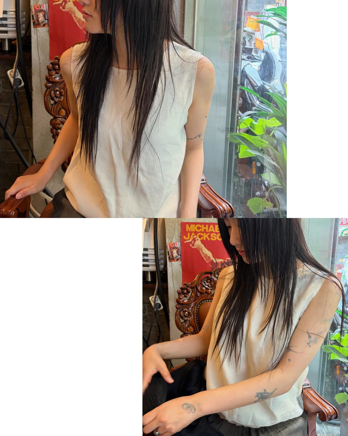 [Georges Rech] shirr sleeveless (ivory) 상품이미지10