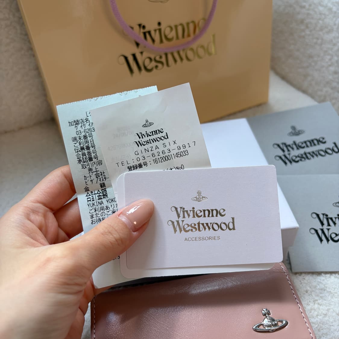 풀셋 비비안웨스트우드 반지갑 빈티지 워터 핑크 상품이미지7