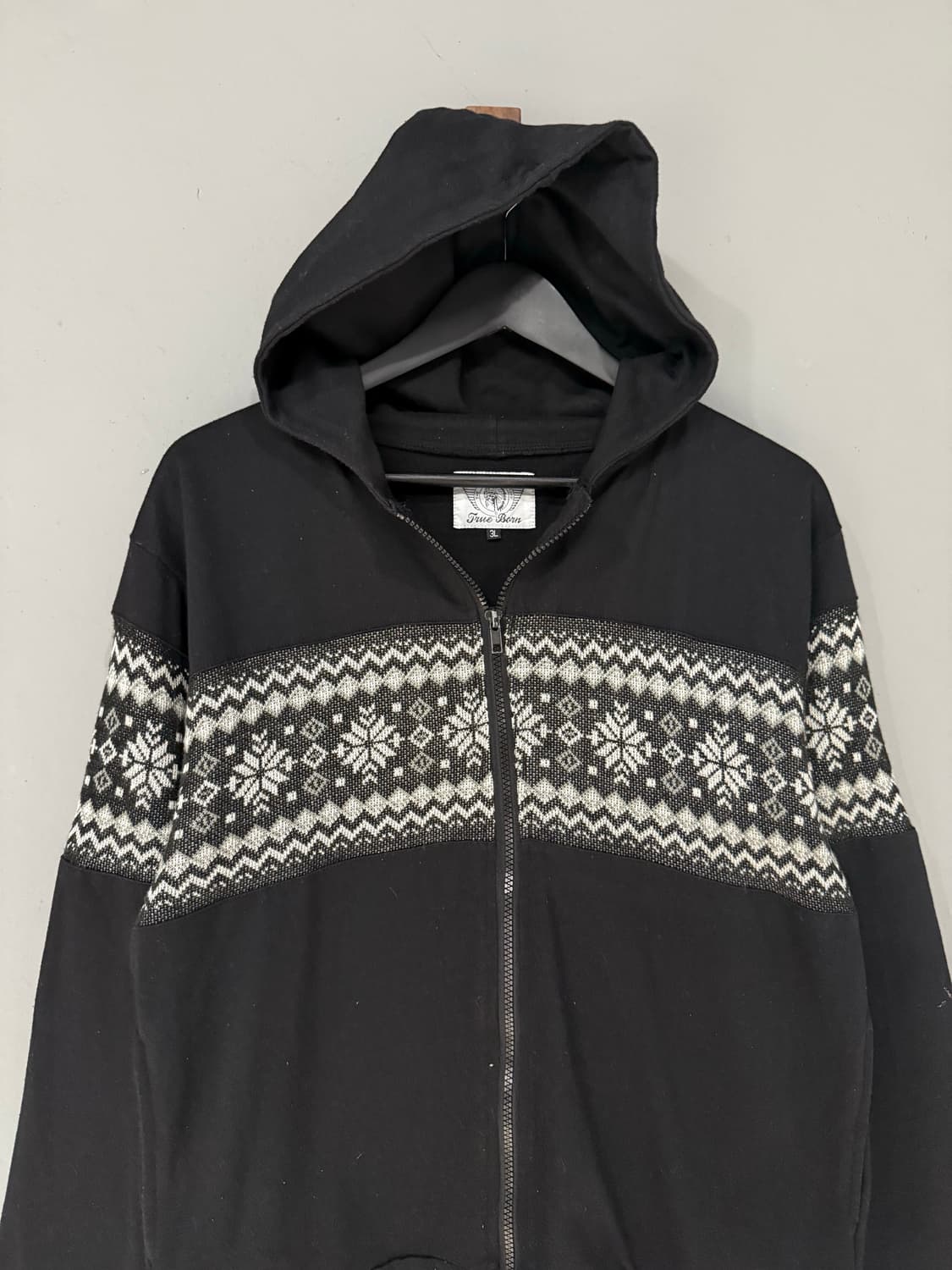 snow pattern point hood zip-up 상품이미지5