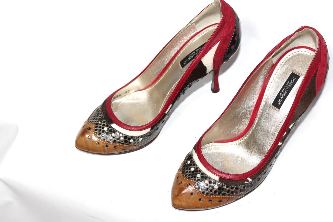 Dolce&Gabbana Multicolor Snakeskin Pumps 상품이미지3
