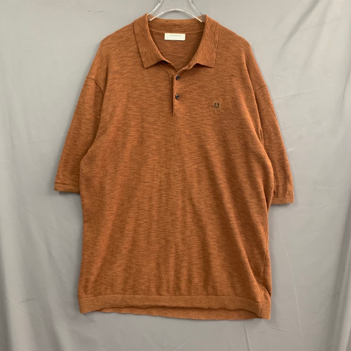 XL 커스텀멜로우 새드 스마일 니트 폴로 PK 반팔 카라티 상품이미지1