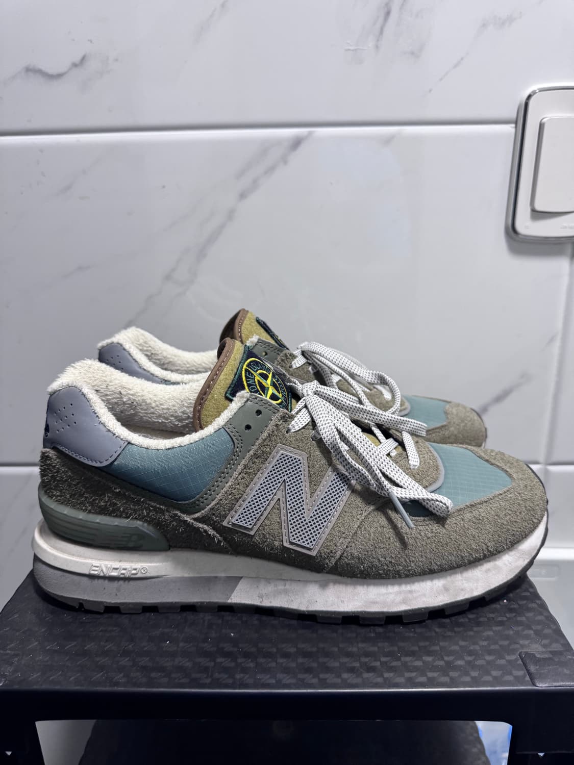 뉴발란스x스톤아일랜드 574 레거시 그린 상품이미지5