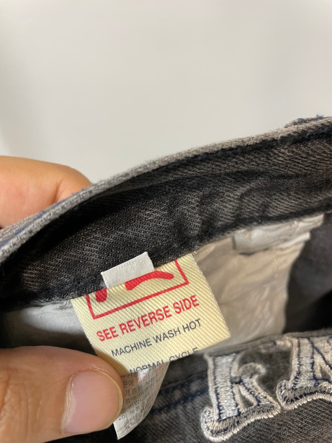 (34) Evisu 에비수 힙합 그레이 흑청 데님팬츠 상품이미지6