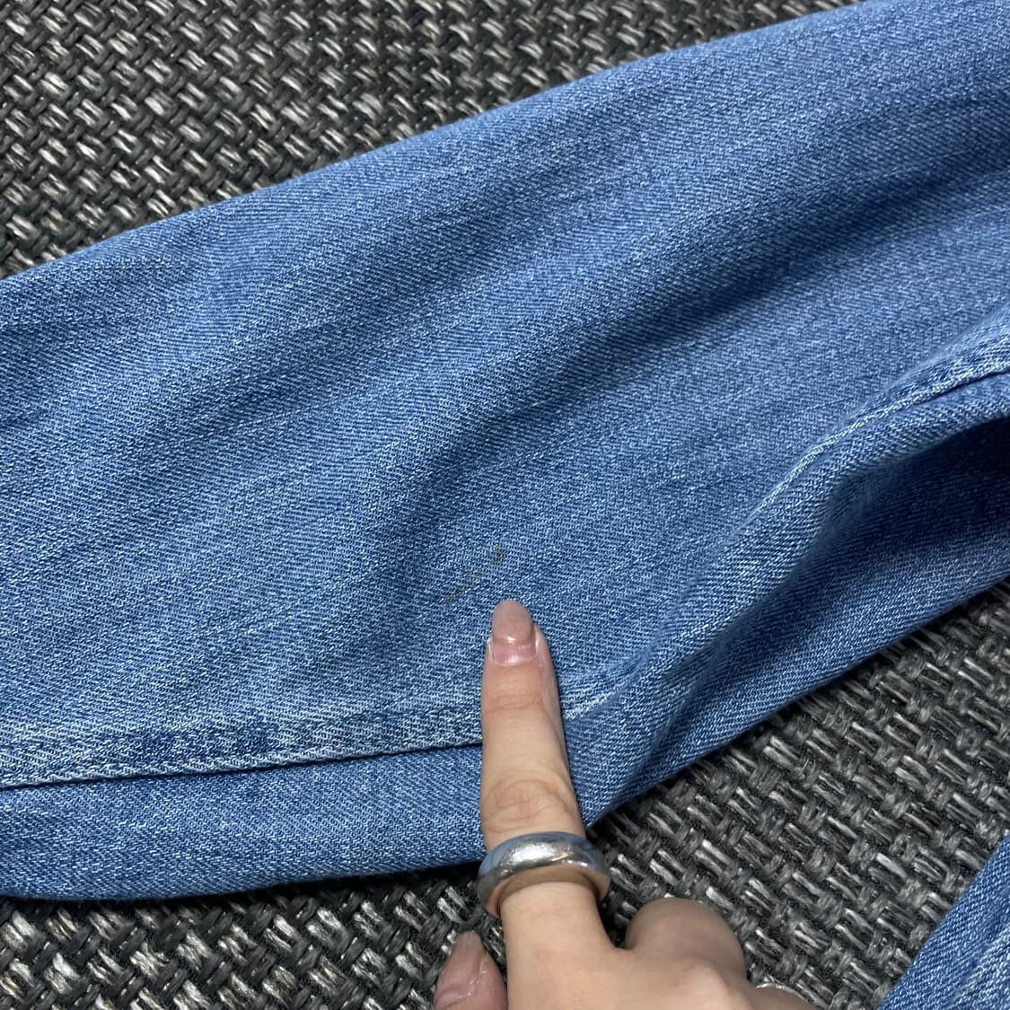 슈프림 미니로고 중청 데님 셔츠 XL 상품이미지5