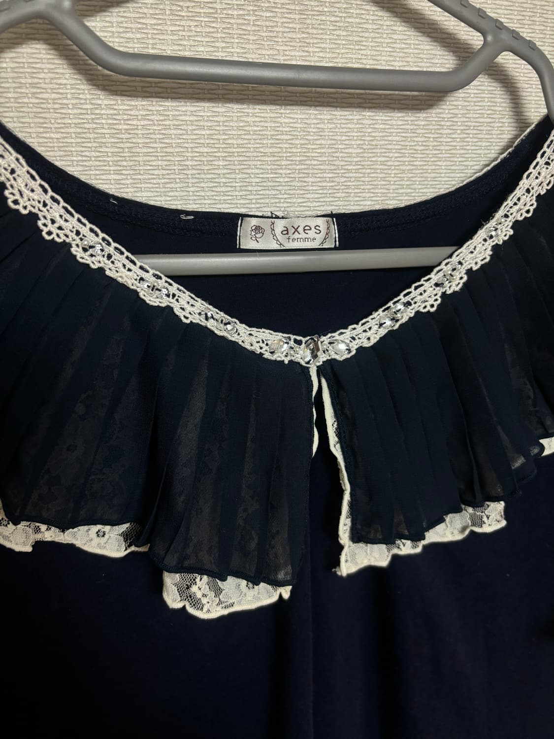 엑시즈팜 네이비 레이스 탑 상품이미지6