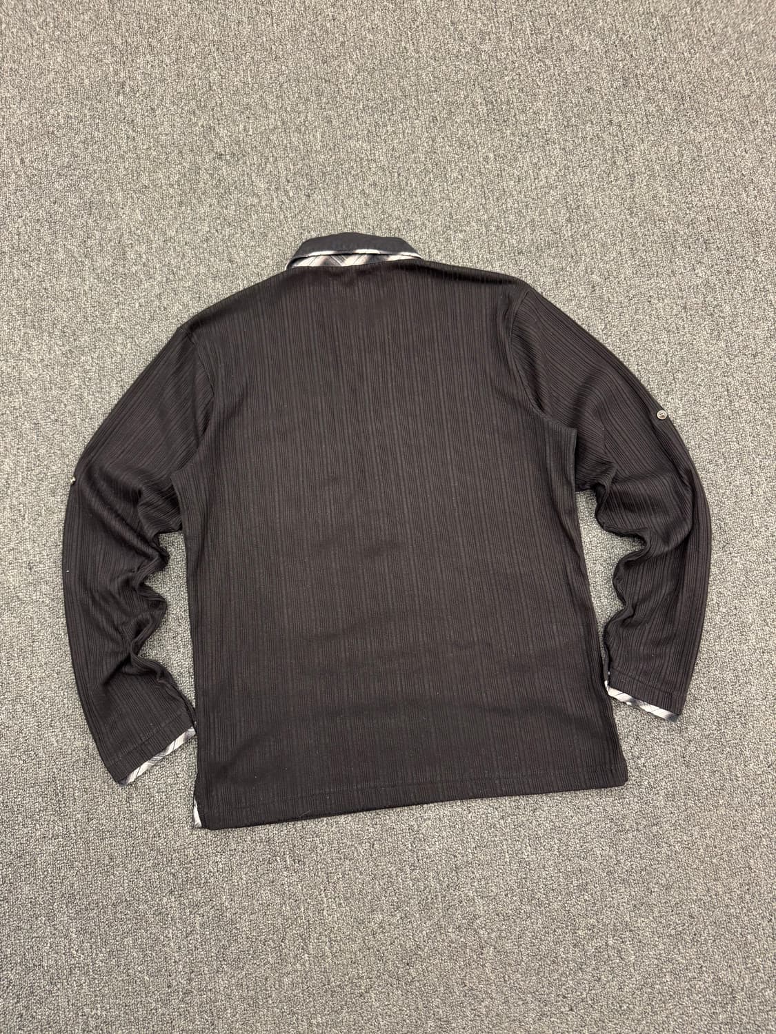 L)Dadge 빈티지 4버튼 체크패턴 레이어드 카라 롱슬리브 상품이미지5