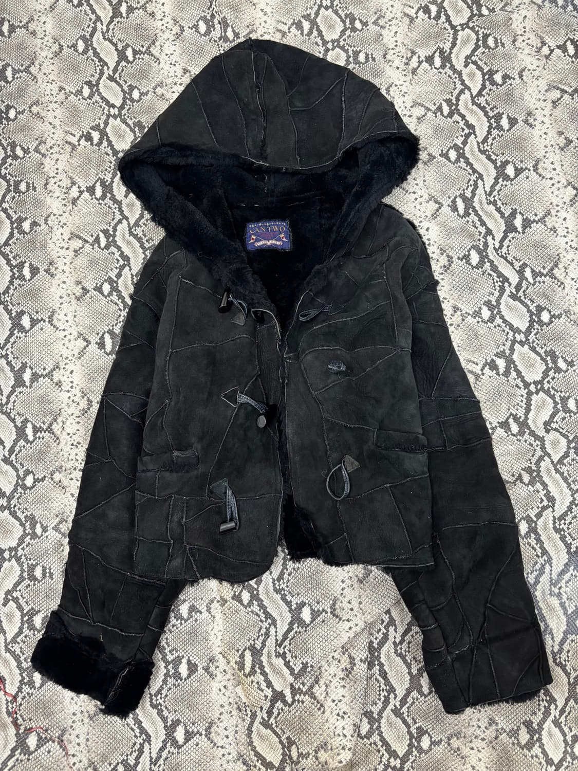 Rough Leather Sheep Fur Trimming over-Ho 상품이미지5