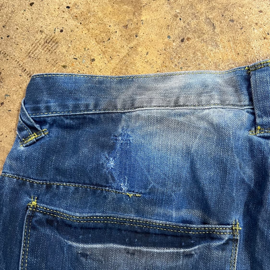 [정품/34] Evisu 에비수 빅로고 데님 버뮤다 팬츠 b16 상품이미지7