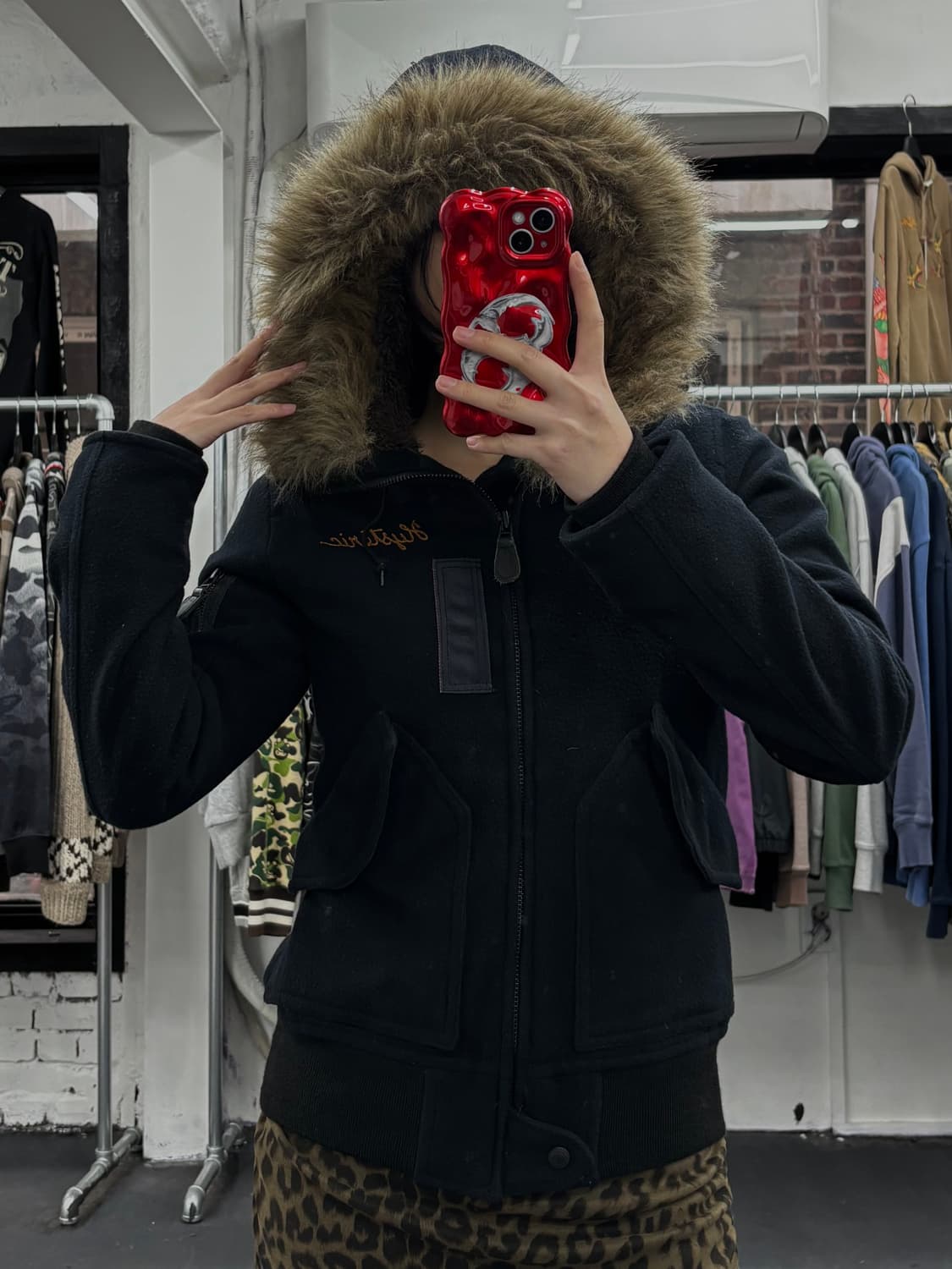 히스테릭 글래머 N2B 퍼후드 자켓 상품이미지1