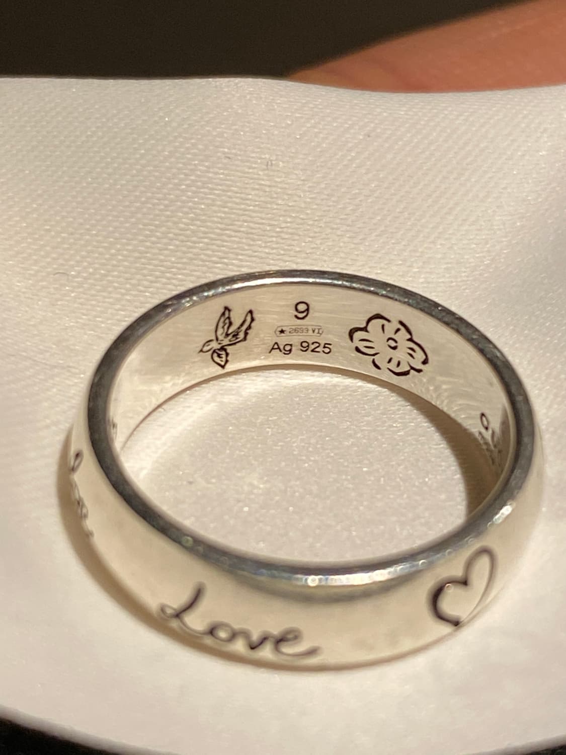 구찌 블라인드포러브 반지 9호 상품이미지2