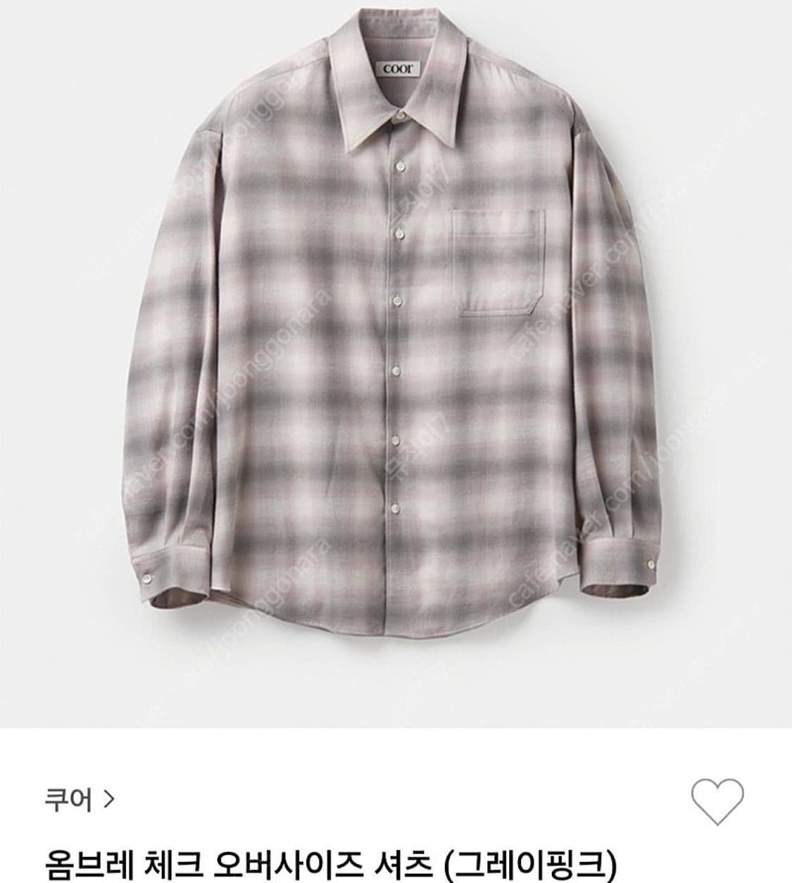 쿠어 옴브레 체크 셔츠 상품이미지1