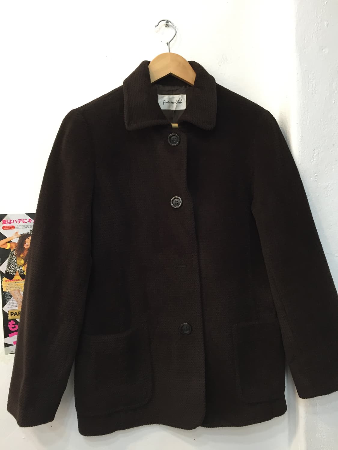 빈티지 싱글 버튼 울 하프코트 상품이미지2