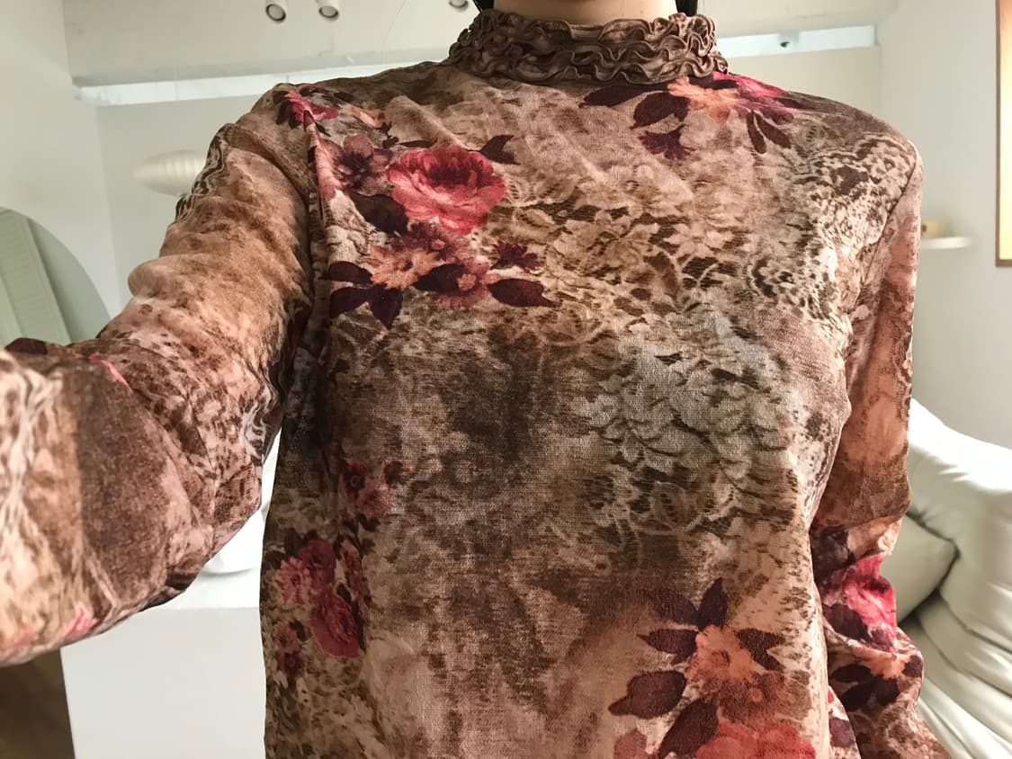 vintage flower pattern top 상품이미지7