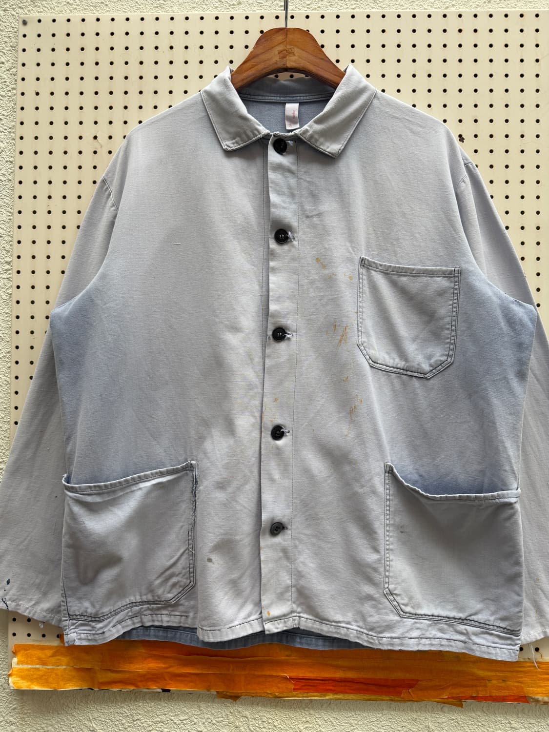 1970s SUN BLEACHED HARD FADED 빈티지프렌치워크자켓 상품이미지3