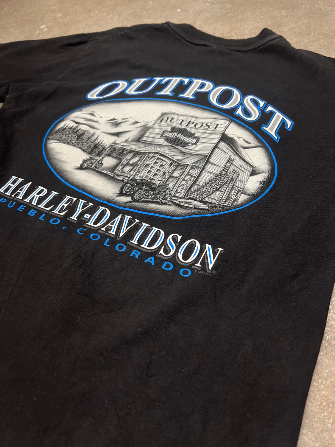 90’s 할리데이비슨 빈티지 반팔티 블랙 M  상품이미지4